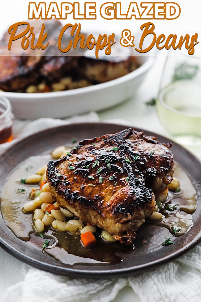 Maple Glazed Pork Chops Recipe With Bean Cassoulet - Chef Billy Parisi