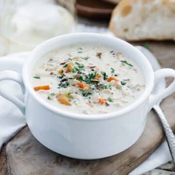 Creamy Chicken and Wild Rice Soup Recipe - Chef Billy Parisi