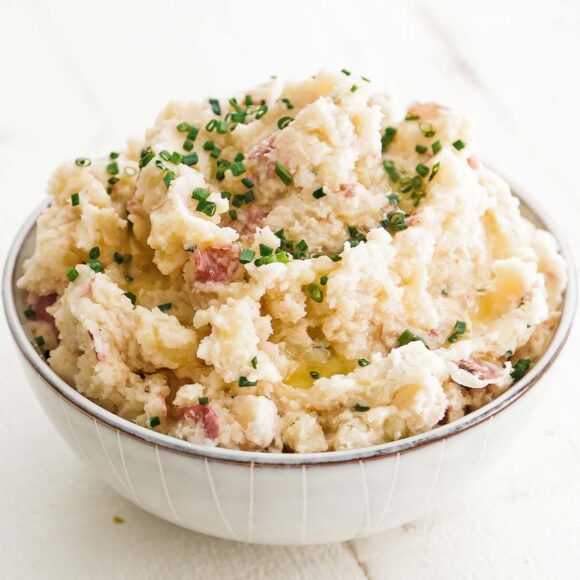 Chive and Horseradish Mashed Red Potatoes