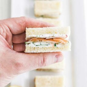 smoked salmon tea sandwiches