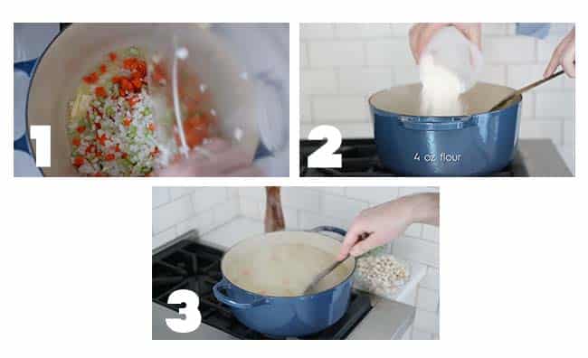 step by step procedures for preparing a chicken soup recipe