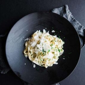 homemade fettuccine pasta