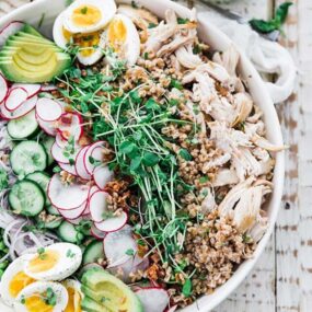 green goddess salad in a bowl