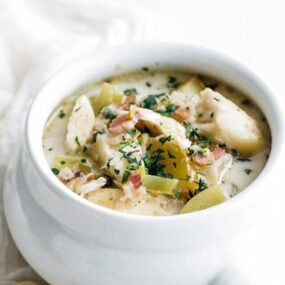 bowl of fish chowder