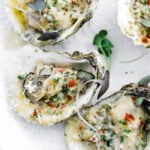 grilled oysters with herbs and butter