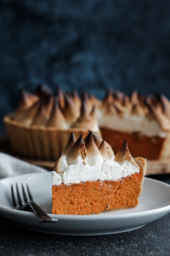 slice of sweet potato pie