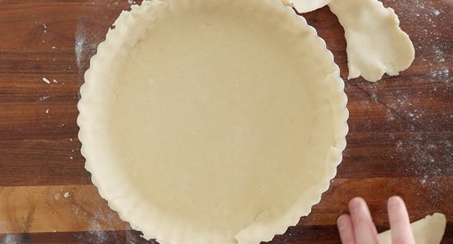 pie dough in a pie shell