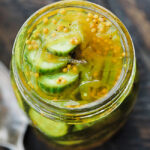 bread and butter pickles in a jar