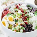 shaved brussels sprout salad with fruit