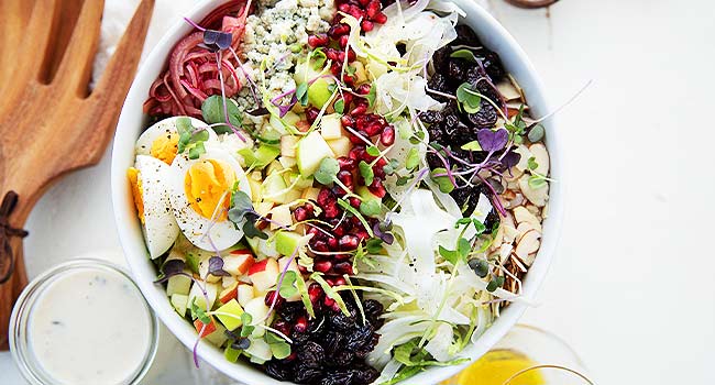 brussels sprouts salad with pomegranates