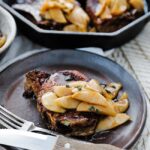 pork chops with baked apple slices