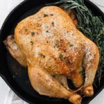 roast chicken in a cast iron skillet