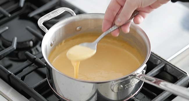 cheese sauce in a pot