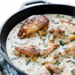 Chicken Fricassee in a skillet