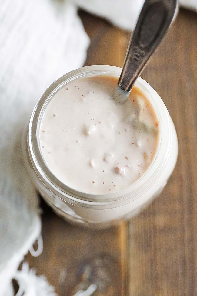 thousand island dressing in a jar