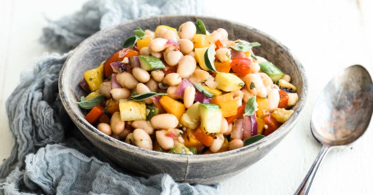 Mediterranean Vegetable And Bean Salad Recipe