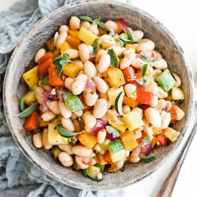 Mediterranean Vegetable and Bean Salad Recipe