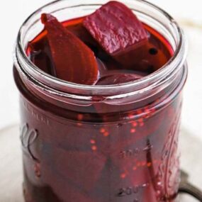 jar of pickled beets