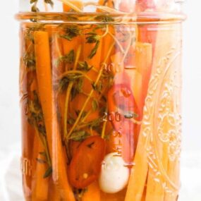 jar of pickled carrots