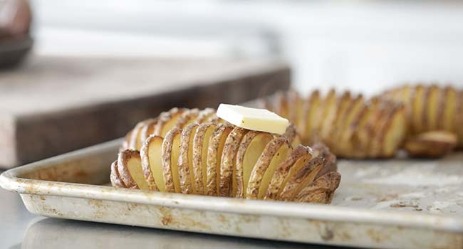 roasted hasselback potatoes with butter