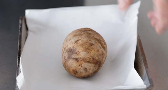 baking a potato