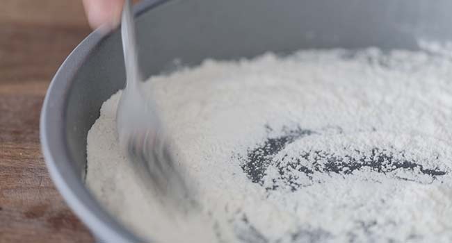 mixing flour