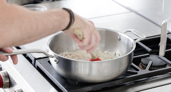 cooking onions in bacon fat