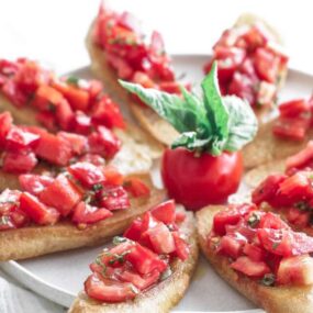 bruschetta on a plate