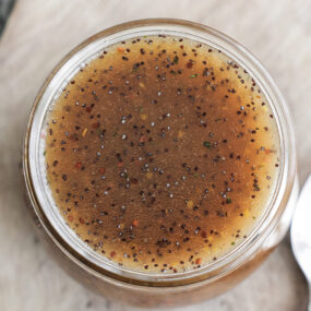 poppyseed dressing in a jar