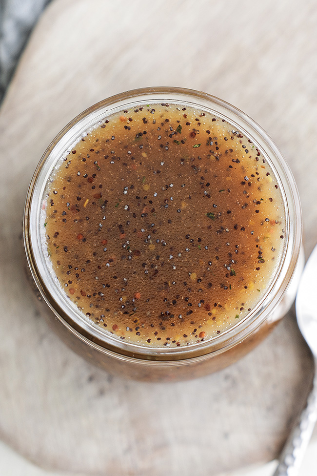 poppyseed dressing in a jar