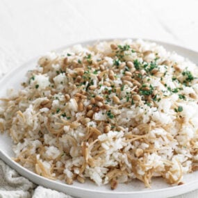 lebanese rice on a plate