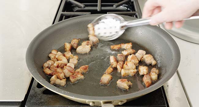 cooking pork belly