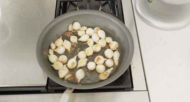 searing pearl onions