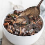 mushroom sauce in a bowl