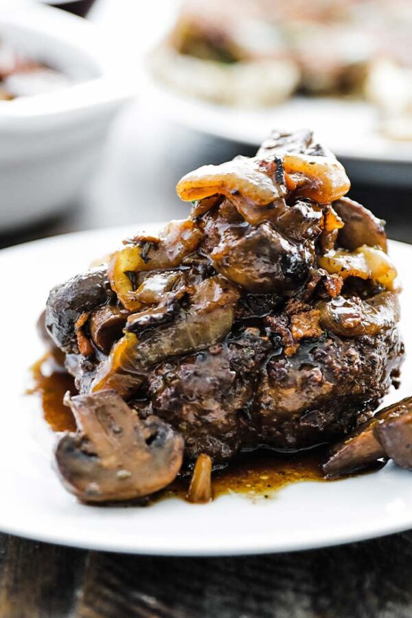 Chopped Steak Recipe with Onions and Mushrooms - Chef Billy Parisi