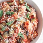 pasta alla norma in a bowl