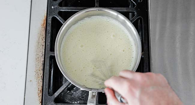 thick custard in a pot