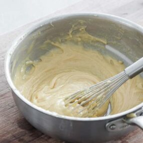 pate a choux pastry in a bowl