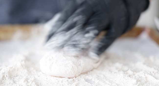 coating fish in flour