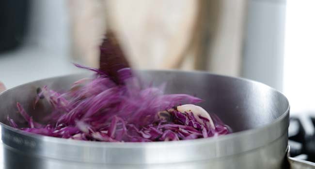 sautéing cabbage