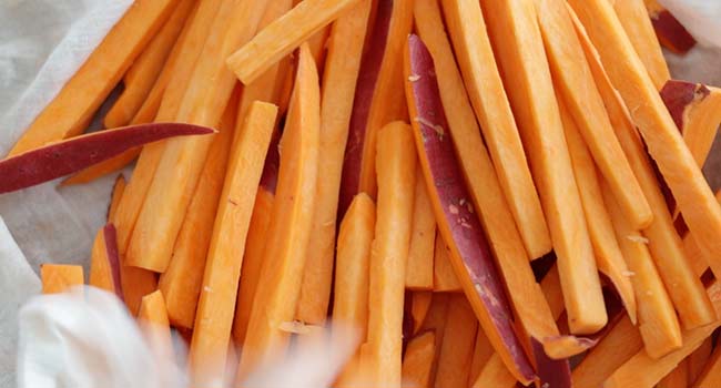 drying sweet potatoes