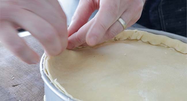 pinching dough