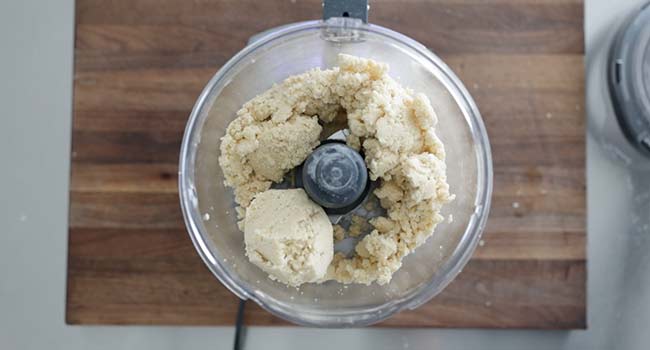 dough in a food processor