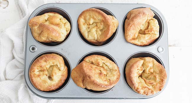 yorkshire pudding being served