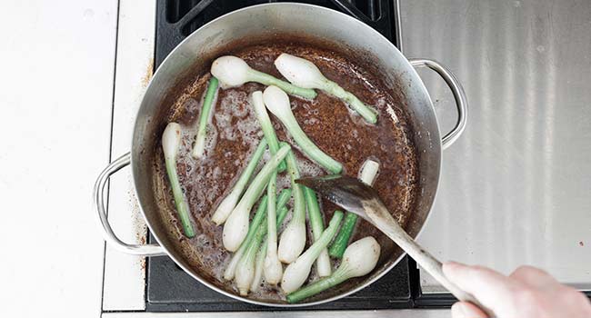 cooking spring onions