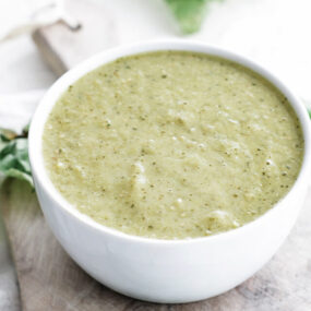 salsa verde in a bowl