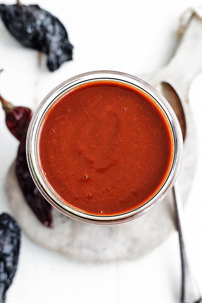 enchilada sauce in a jar