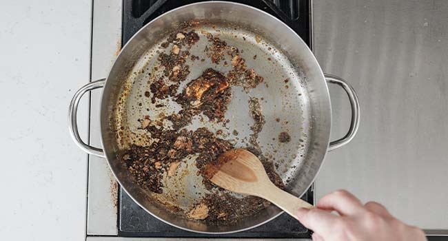 mixing butter and spices