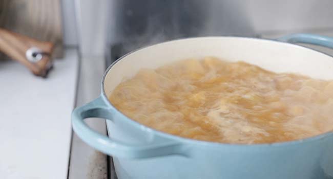 boiling bean and stock