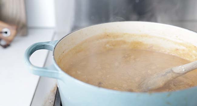 cooked peruvian beans in a pot